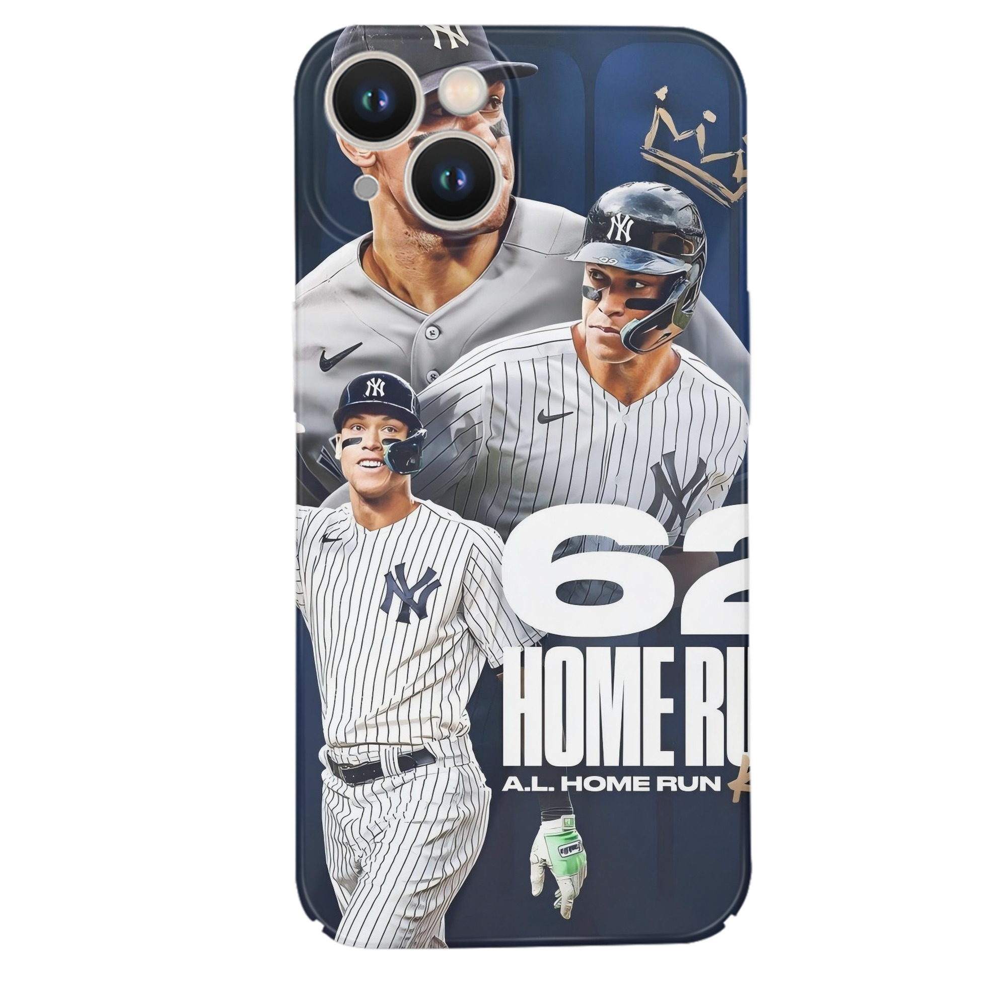 Aaron Judge 62 Home Runs AL Home Run King IPhone 14 Series Full-Cover Hard Case – Shockproof With Raised Camera Protection – Precise Cutouts, Wireless Charging Compatible – Durable, Anti-Yellowing, Easy To Clean